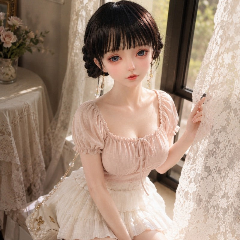 Yui Short-Braid Collectible Anime Doll — Compact 65cm Silicone Art Figure Secondary image