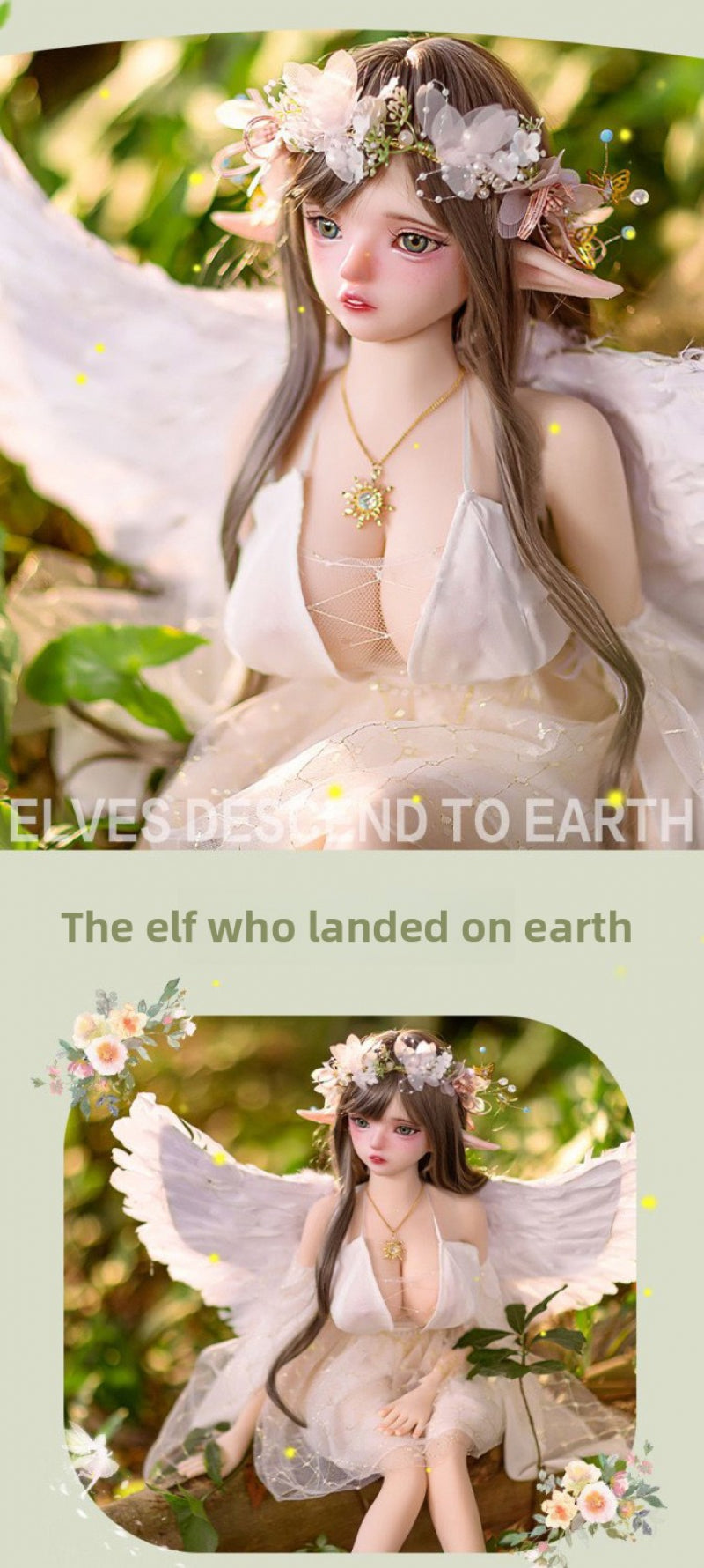 Aixia Elf & Angel Wings Anime Doll — TPE, Poseable