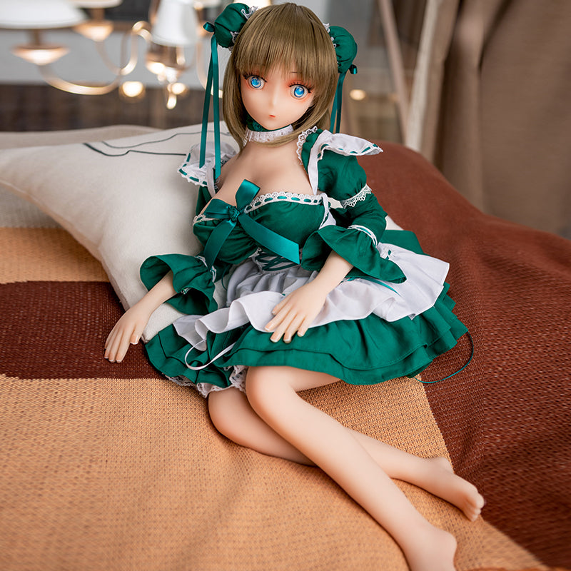 Green Little Wild Collectible Anime Doll — Poseable TPE Art Figure with Movable Skeleton