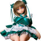 Green Little Wild Collectible Anime Doll — Poseable TPE Art Figure with Movable Skeleton