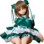 Green Little Wild Collectible Anime Doll — Poseable TPE Art Figure with Movable Skeleton
