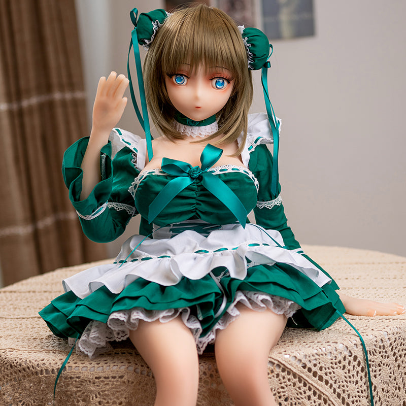 Green Little Wild Collectible Anime Doll — Poseable TPE Art Figure with Movable Skeleton