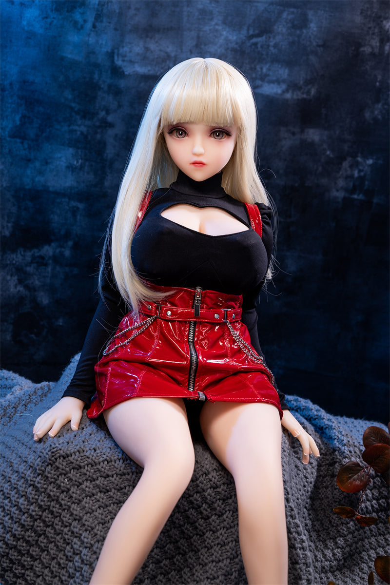 Strawberry Silver-Hair 80cm Collectible Anime Doll — TPE Art Figure with Metal Skeleton