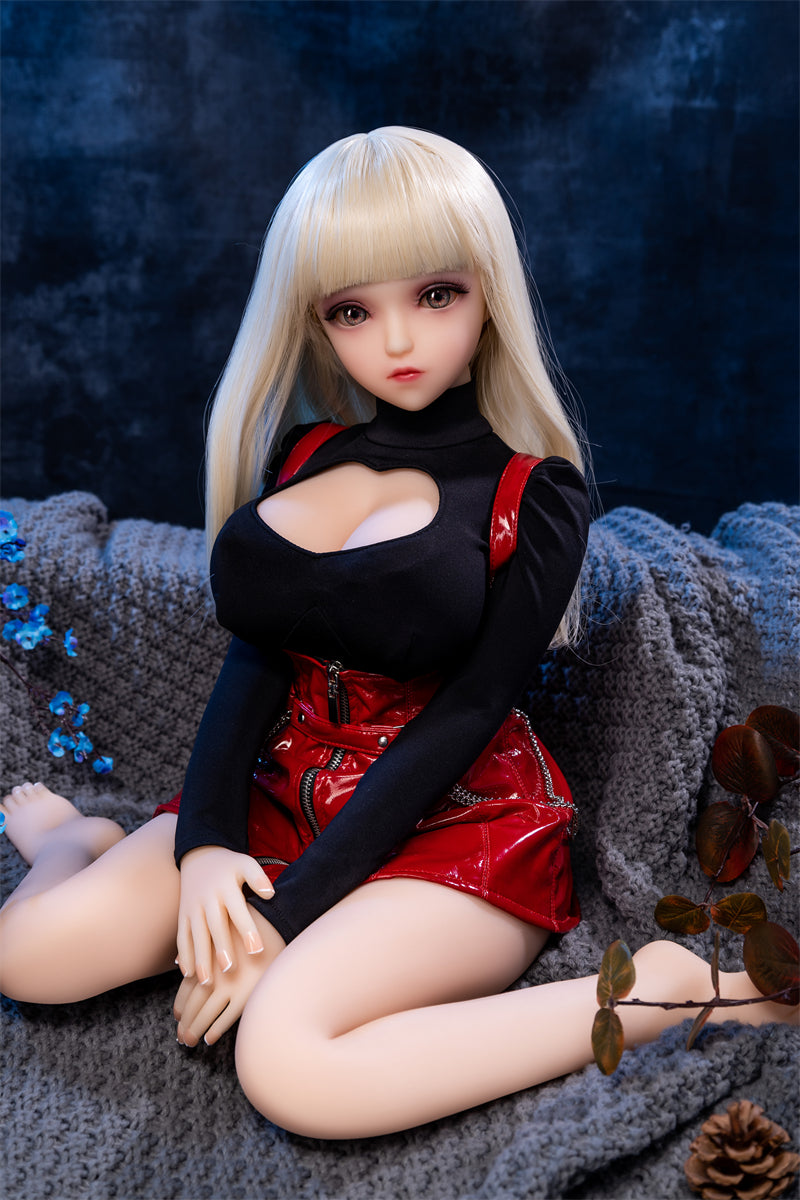 Strawberry Silver-Hair 80cm Collectible Anime Doll — TPE Art Figure with Metal Skeleton