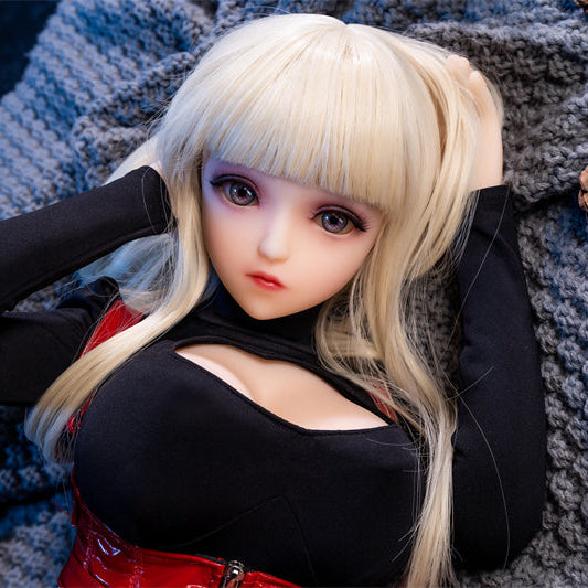Strawberry Silver-Hair 80cm Collectible Anime Doll — TPE Art Figure with Metal Skeleton Main image