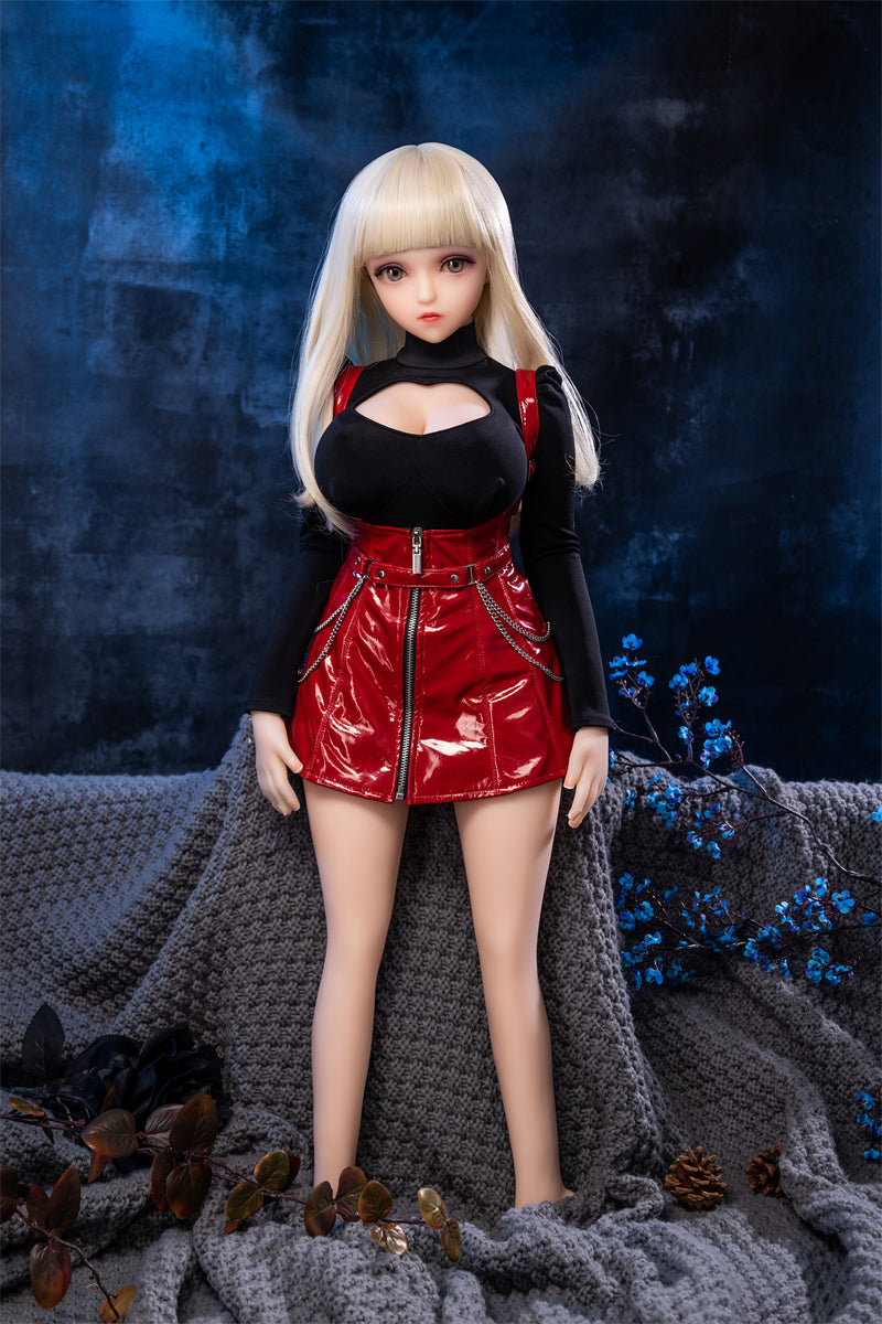 Strawberry Silver-Hair 80cm Collectible Anime Doll — TPE Art Figure with Metal Skeleton