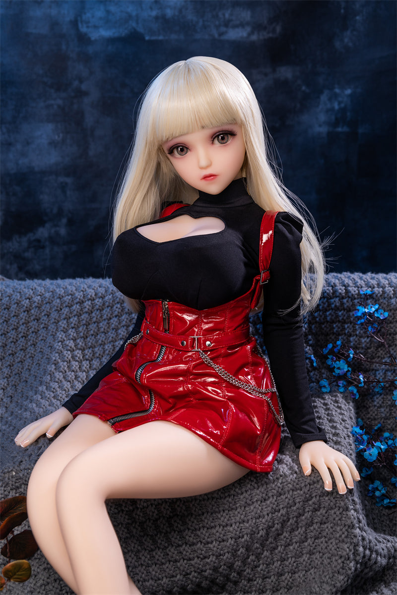 Strawberry Silver-Hair 80cm Collectible Anime Doll — TPE Art Figure with Metal Skeleton