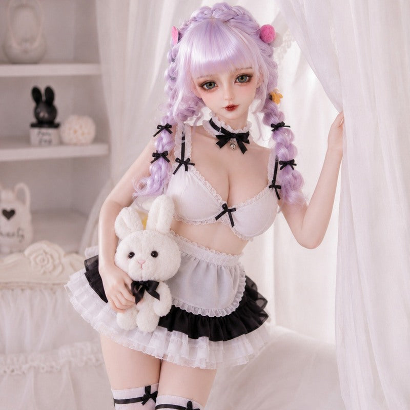 Noire Lavender Braids Gothic Lolita Collectible Anime Doll — Silicone Art Figure with Metal Skeleton Secondary image