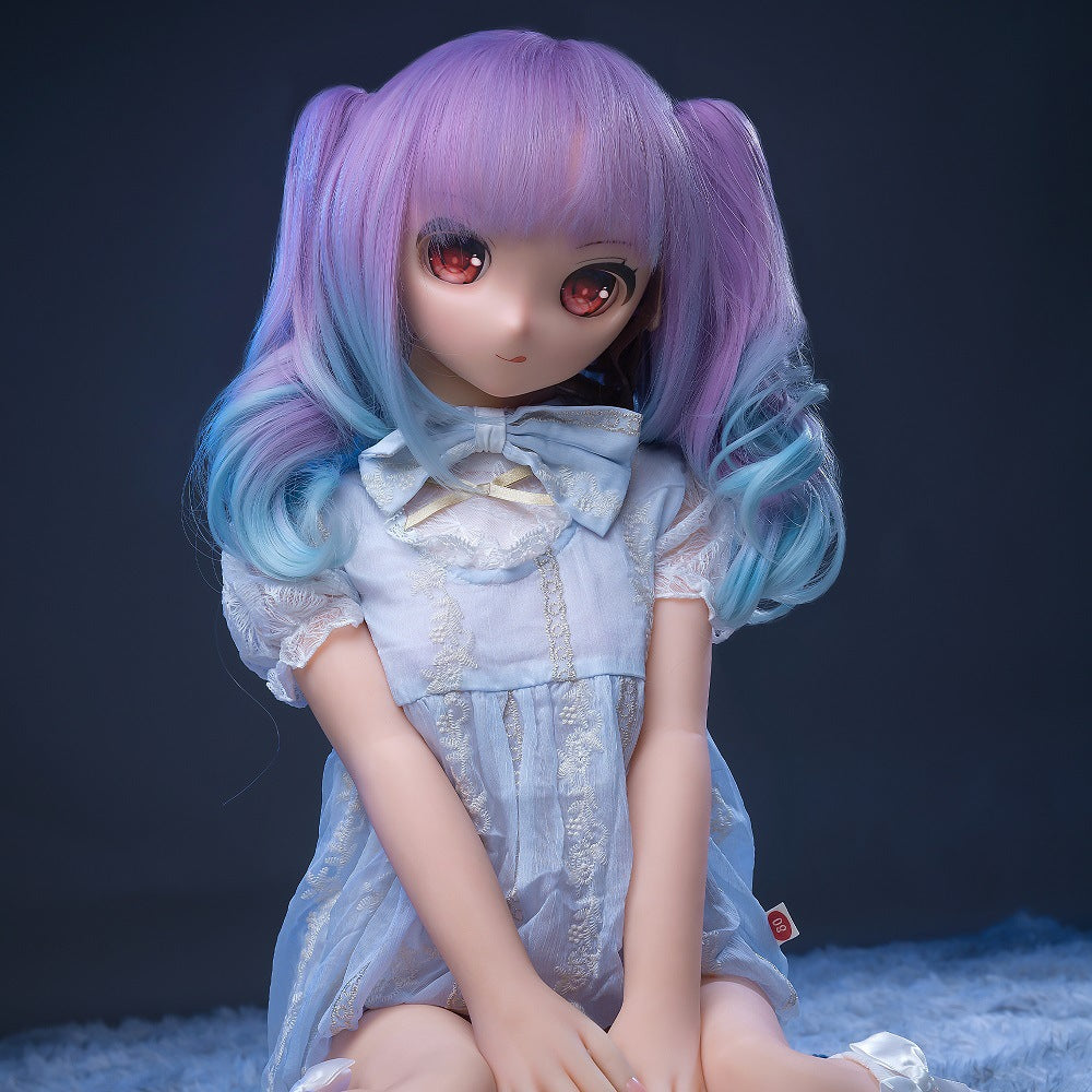 Blue-purple gradient hair BJD anime Grass God life-size figure doll, 2D doll, TPE ornament, Nahida simulation Secondary image